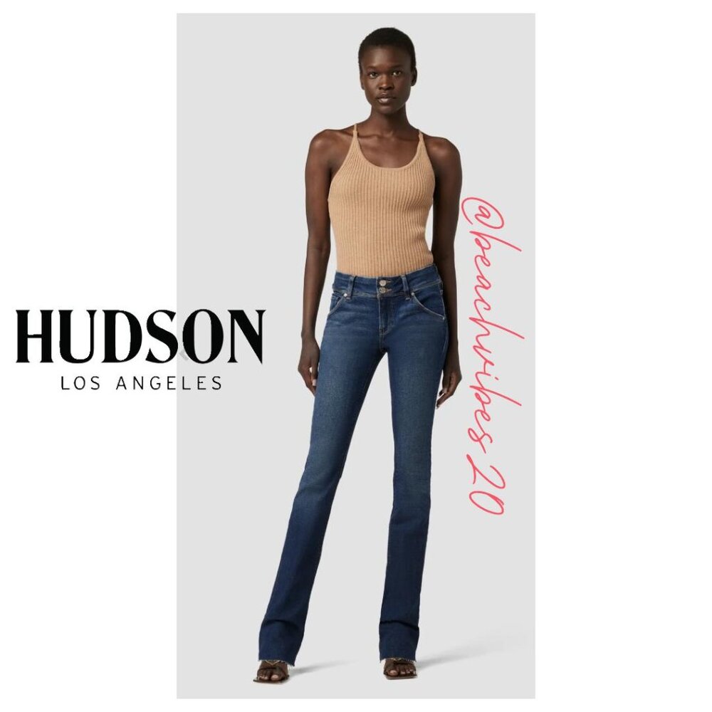*HUDSON JEANS Beth Mid-Rise Baby Bootcut Jean Majesty EUC O-24